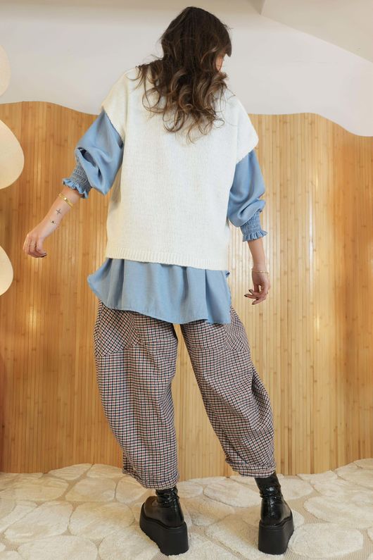 Etta Slouch Knit Layering Tank Light Ecru